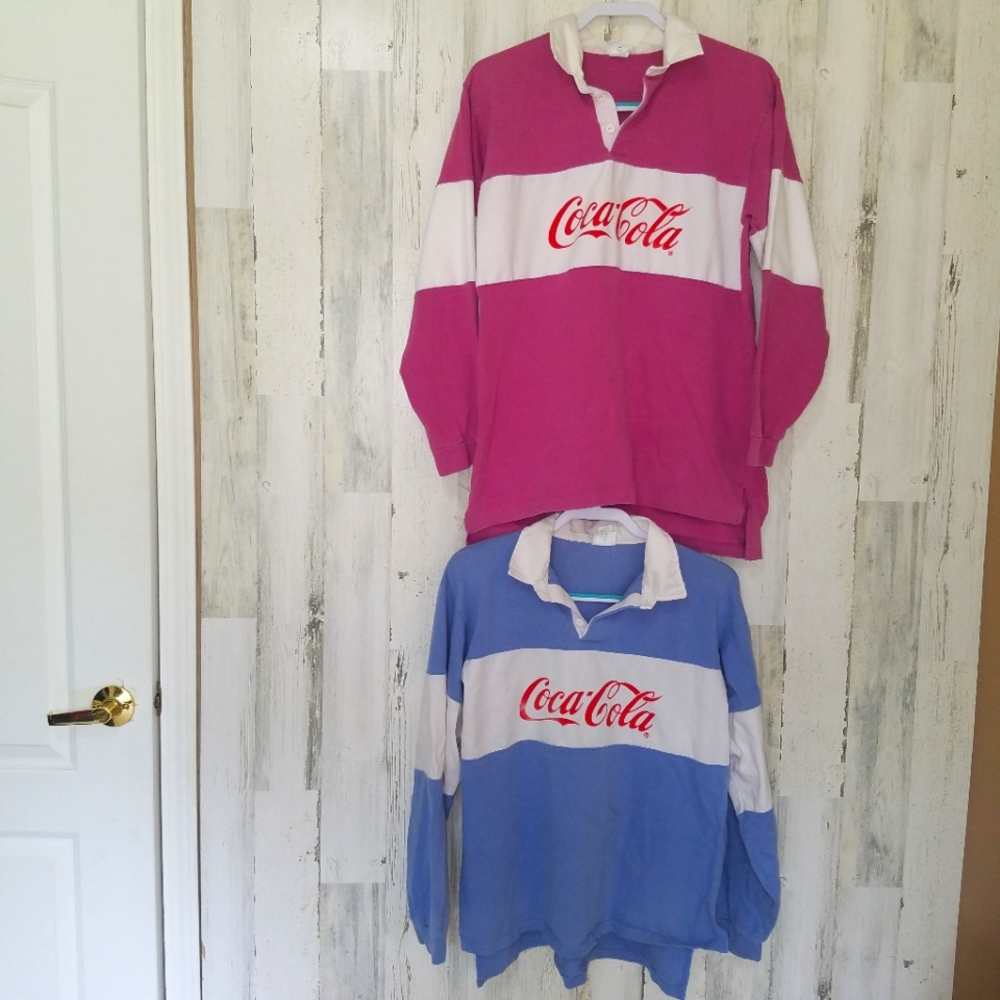 2 vintage Rugger rugby shirts, XL, FLAWED